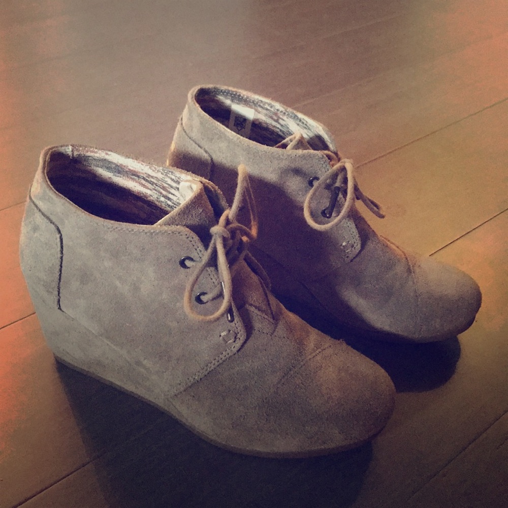 TOMS suede booties